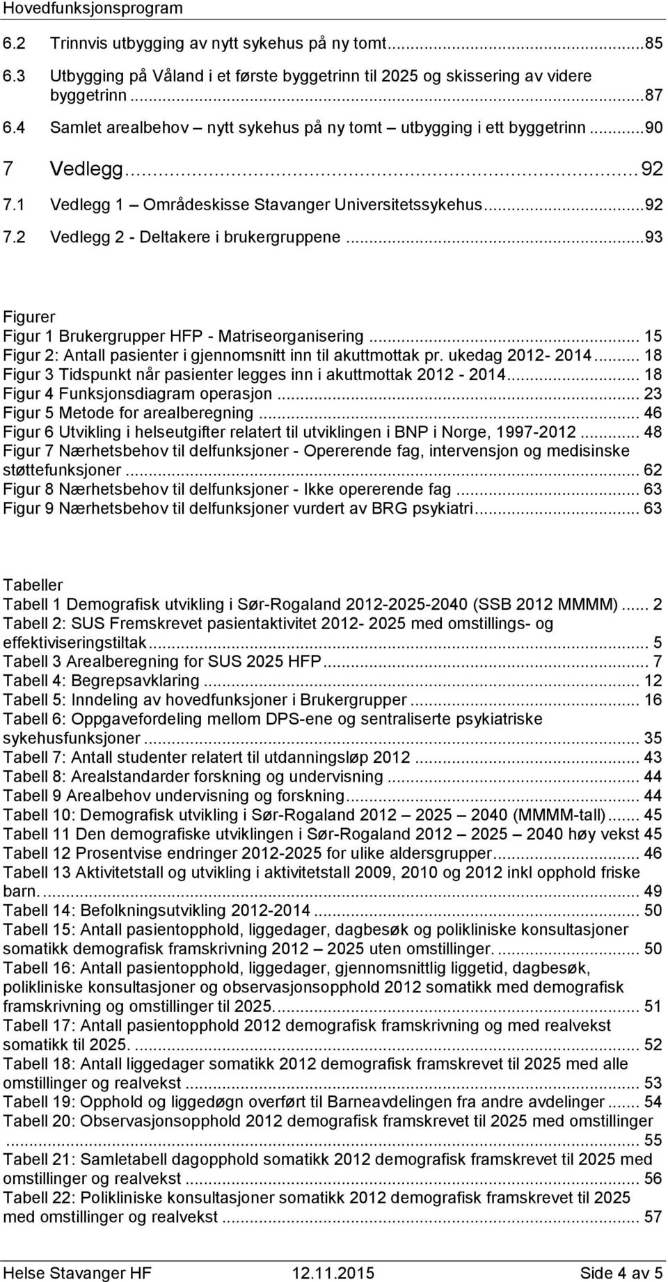 .. 93 Figurer Figur 1 Brukergrupper HFP - Matriseorganisering... 15 Figur 2: Antall pasienter i gjennomsnitt inn til akuttmottak pr. ukedag 2012-2014.