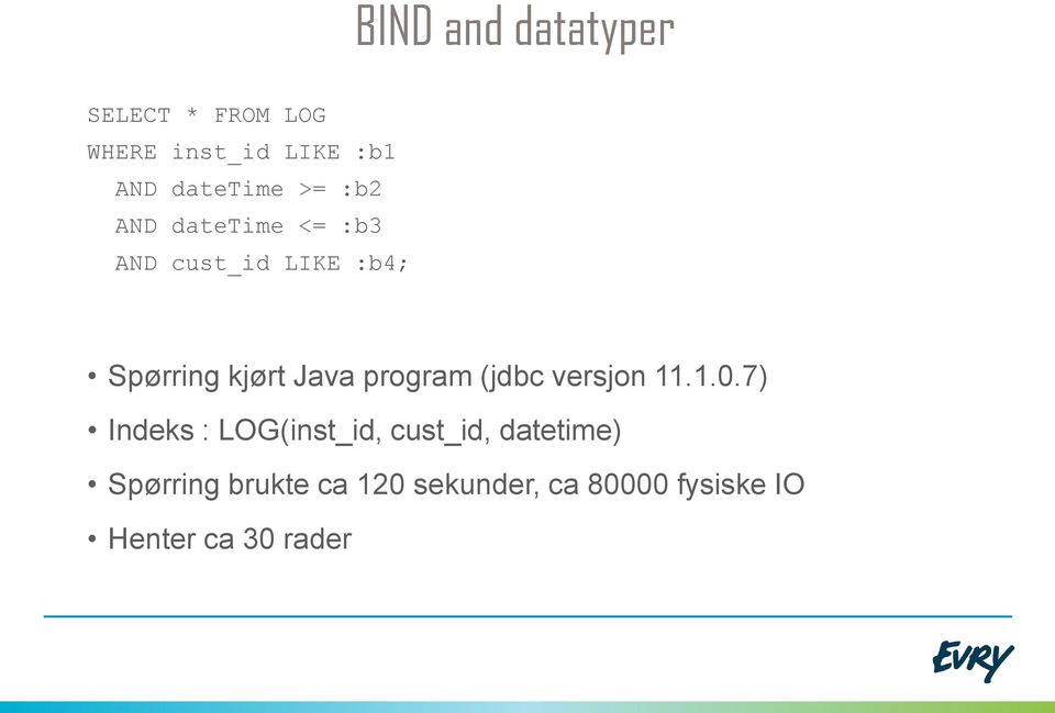 kjørt Java program (jdbc versjon 11.1.0.