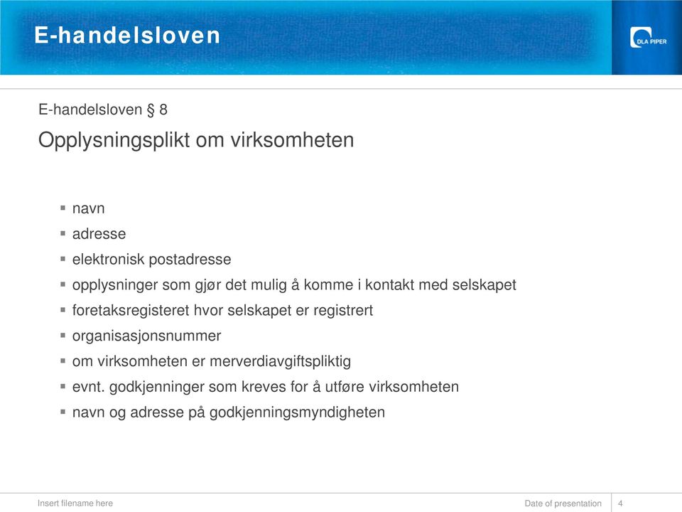 registrert organisasjonsnummer om virksomheten er merverdiavgiftspliktig evnt.