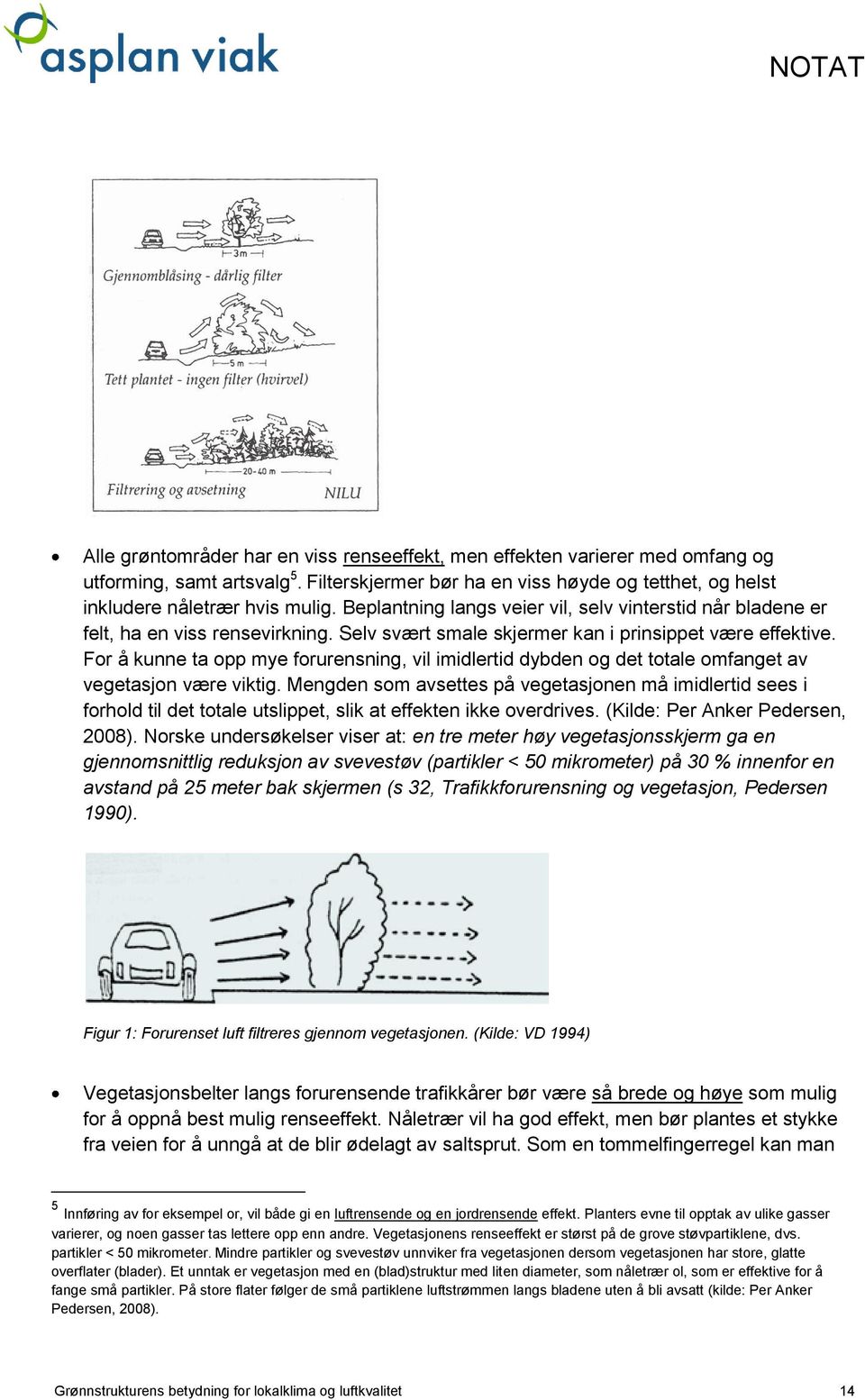 For å kunne ta opp mye forurensning, vil imidlertid dybden og det totale omfanget av vegetasjon være viktig.