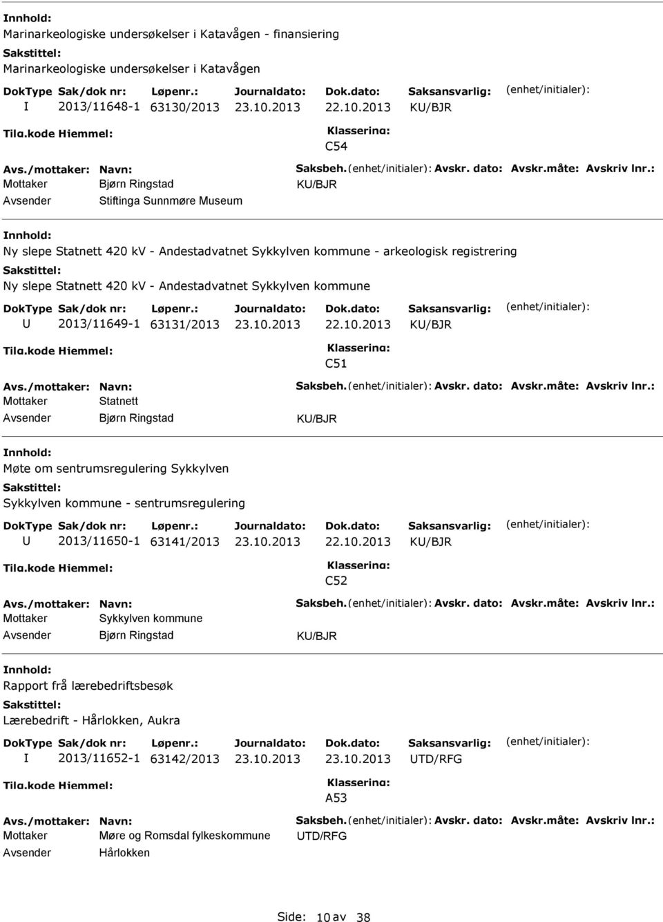 Andestadvatnet Sykkylven kommune 2013/11649-1 63131/2013 22.10.