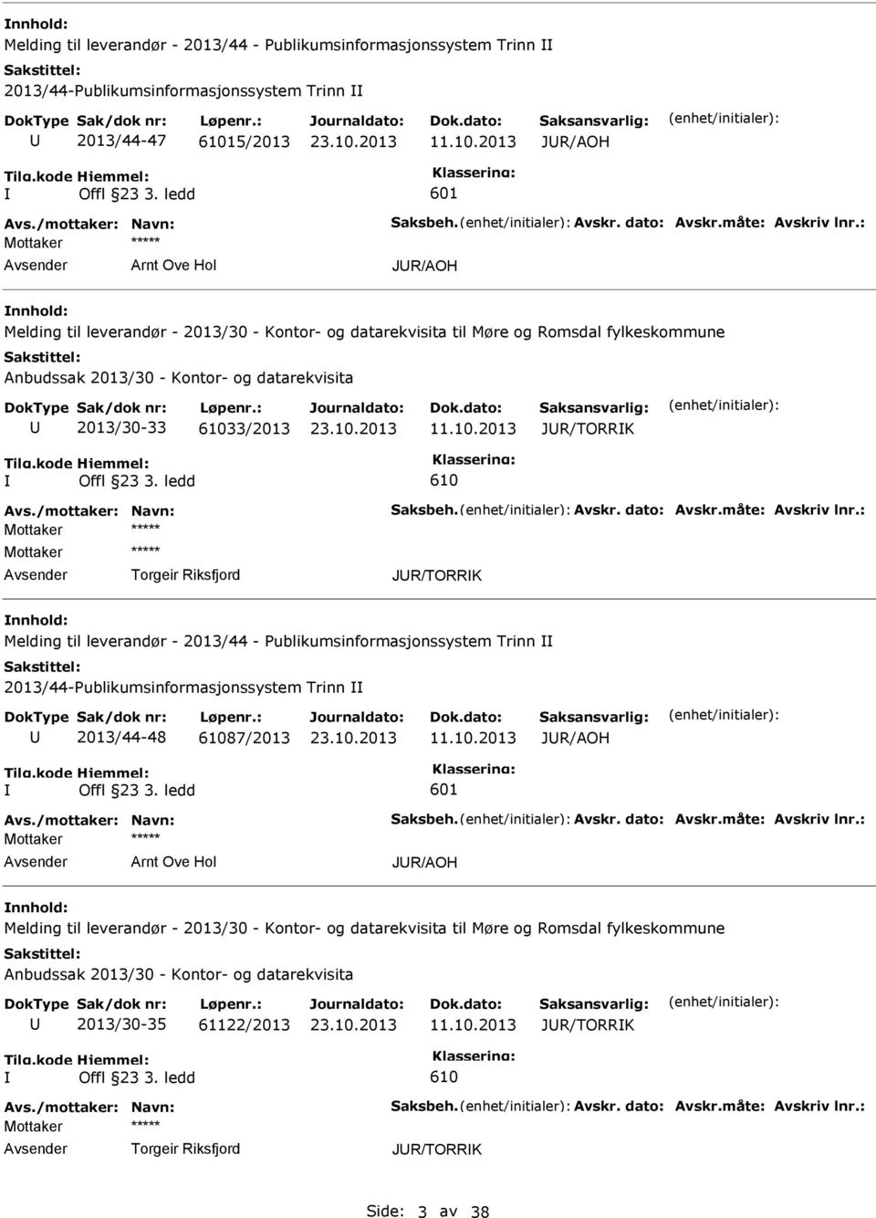 2013/30-33 61033/2013 11.10.2013 JR/TORRK Offl 23 3.