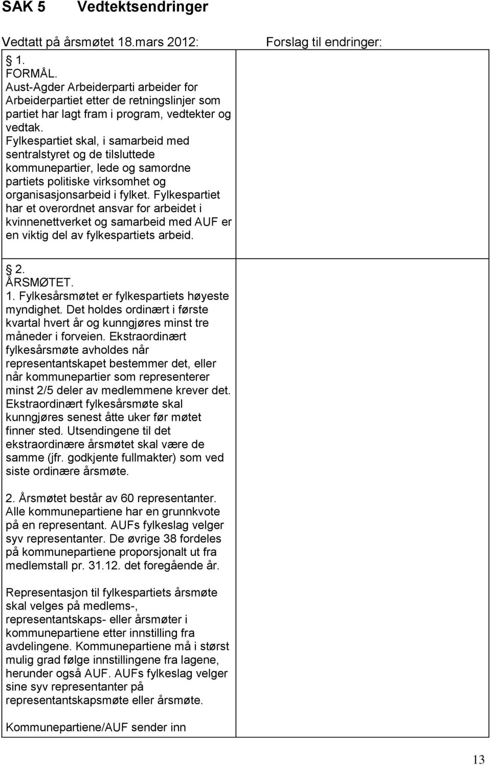 Fylkespartiet skal, i samarbeid med sentralstyret og de tilsluttede kommunepartier, lede og samordne partiets politiske virksomhet og organisasjonsarbeid i fylket.