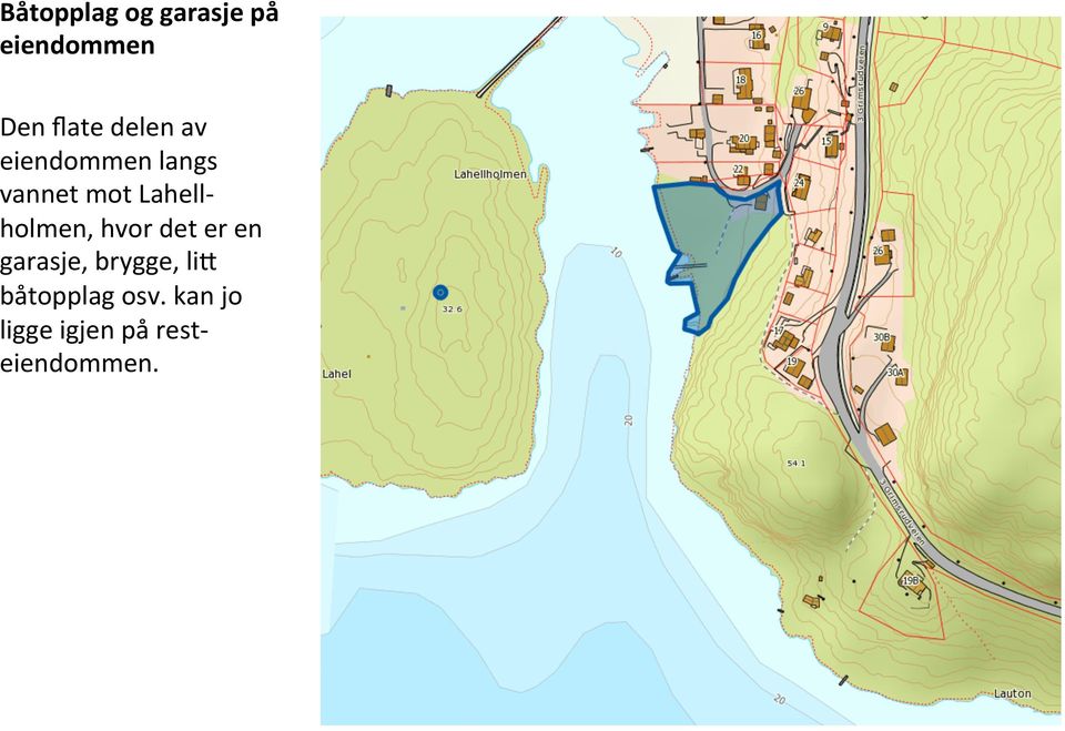 holmen, hvor det er en garasje, brygge, lih