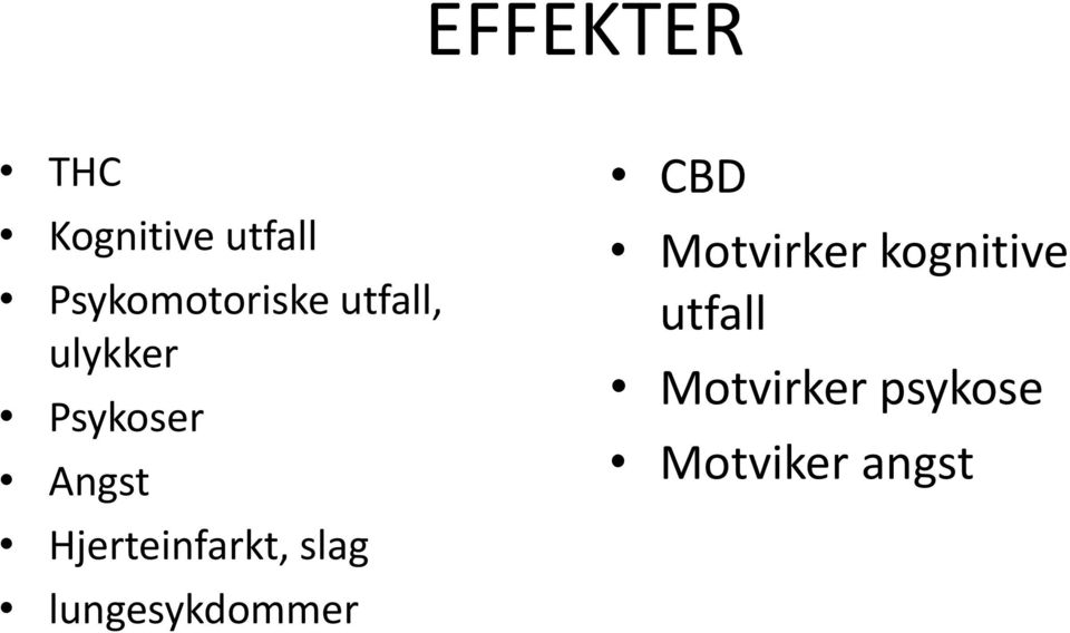 Angst Hjerteinfarkt, slag lungesykdommer