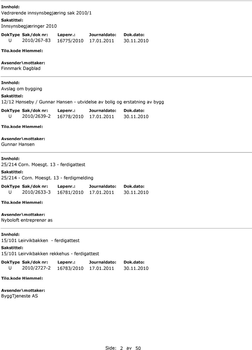 Moesgt. 13 - ferdigattest 25/214 - Corn. Moesgt.