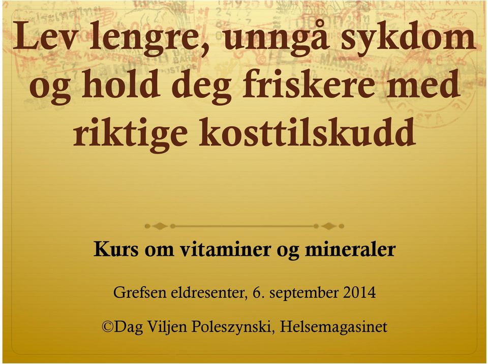 vitaminer og mineraler Grefsen eldresenter,