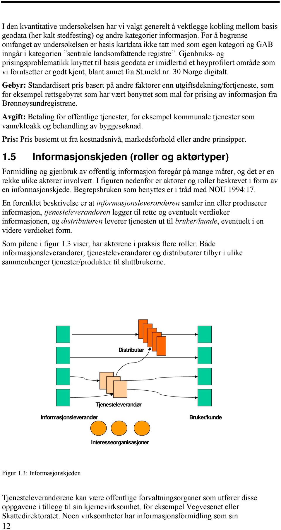 Gjenbruks- og prisingsproblematikk knyttet til basis geodata er imidlertid et høyprofilert område som vi forutsetter er godt kjent, blant annet fra St.meld nr. 30 Norge digitalt.