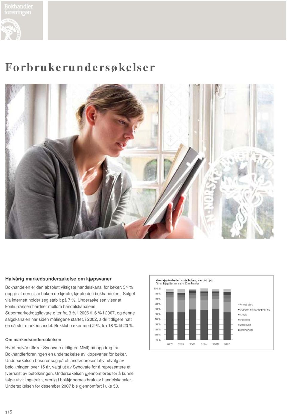 Supermarked/dagligvare øker fra 3 % i 2006 til 6 % i 2007, og denne salgskanalen har siden målingene startet, i 2002, aldri tidligere hatt en så stor markedsandel.