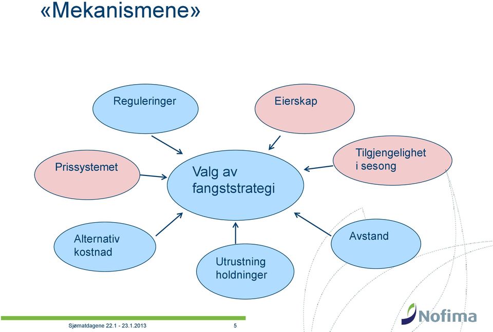 Tilgjengelighet i sesong Alternativ kostnad