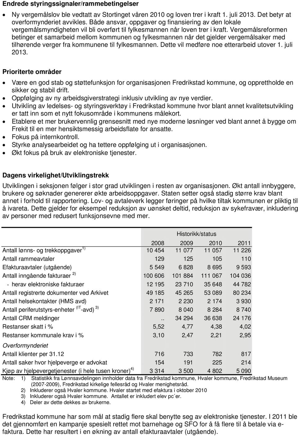 Vergemålsreformen betinger et samarbeid mellom kommunen og fylkesmannen når det gjelder vergemålsaker med tilhørende verger fra kommunene til fylkesmannen. Dette vil medføre noe etterarbeid utover 1.