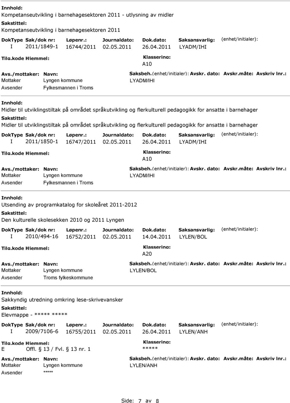 språkutvikling og flerkulturell pedagogikk for ansatte i barnehager 2011/1850-1 16747/2011 26.04.