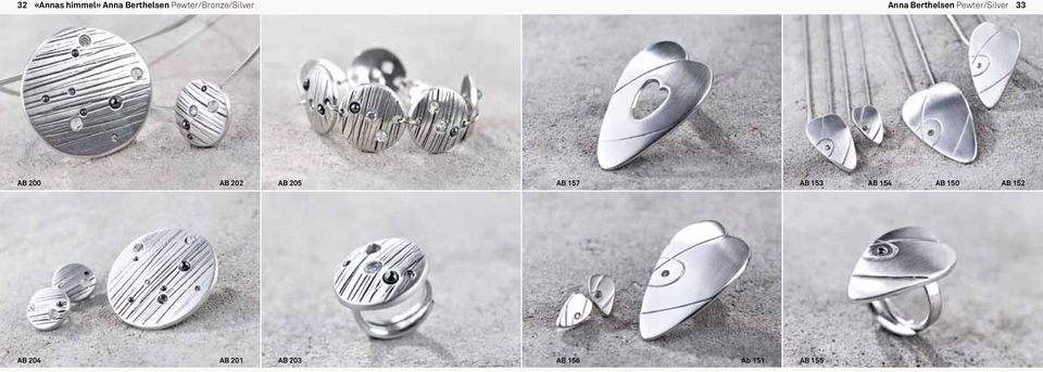 Pewter/Silver 33 AB 200 AB 202 AB 205 AB 157