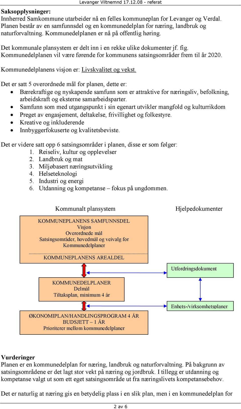 Kommunedelplanens visjon er: Livskvalitet og vekst.