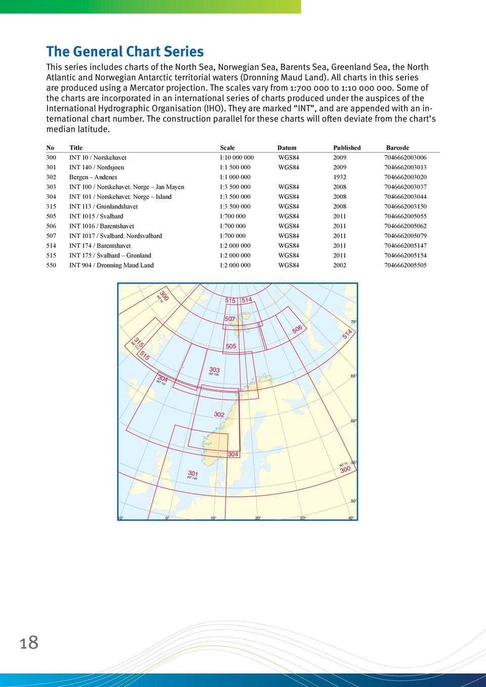 Some of the charts are incorporated in an international series of charts produced under the auspices of the International Hydrographic Organisation (IHO).