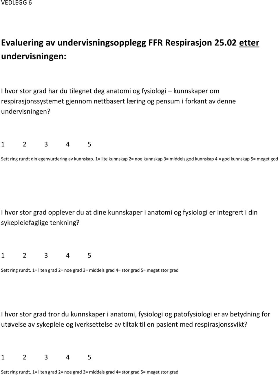 denne I hvor stor grad tror du kunnskaper i anatomi, fysiologi og patofysiologi