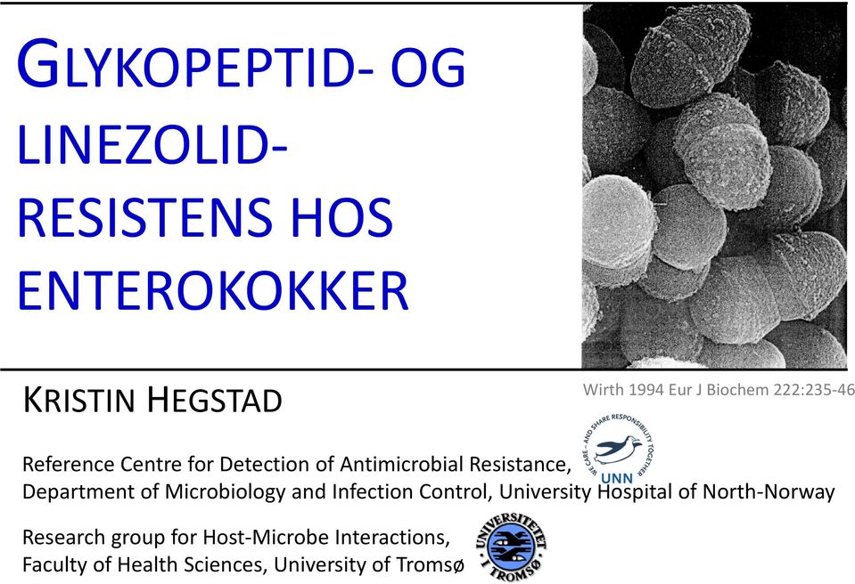 Department of Microbiology and Infection Control, University Hospital of North-Norway