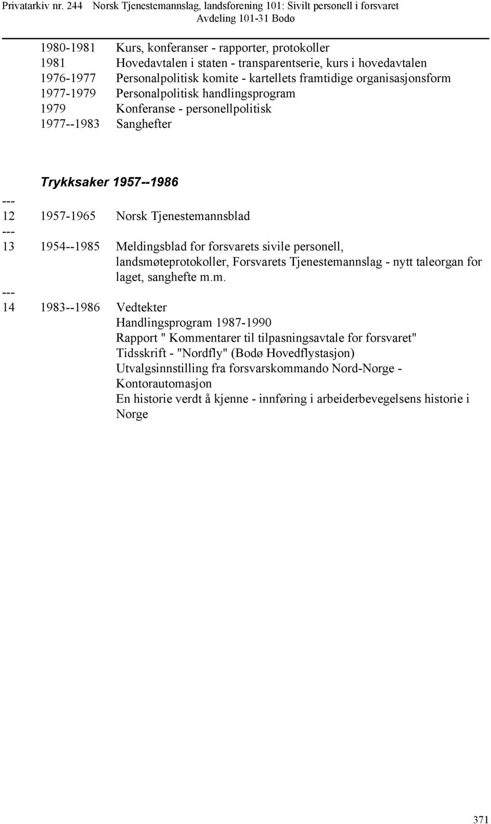 forsvarets sivile personell, landsmø