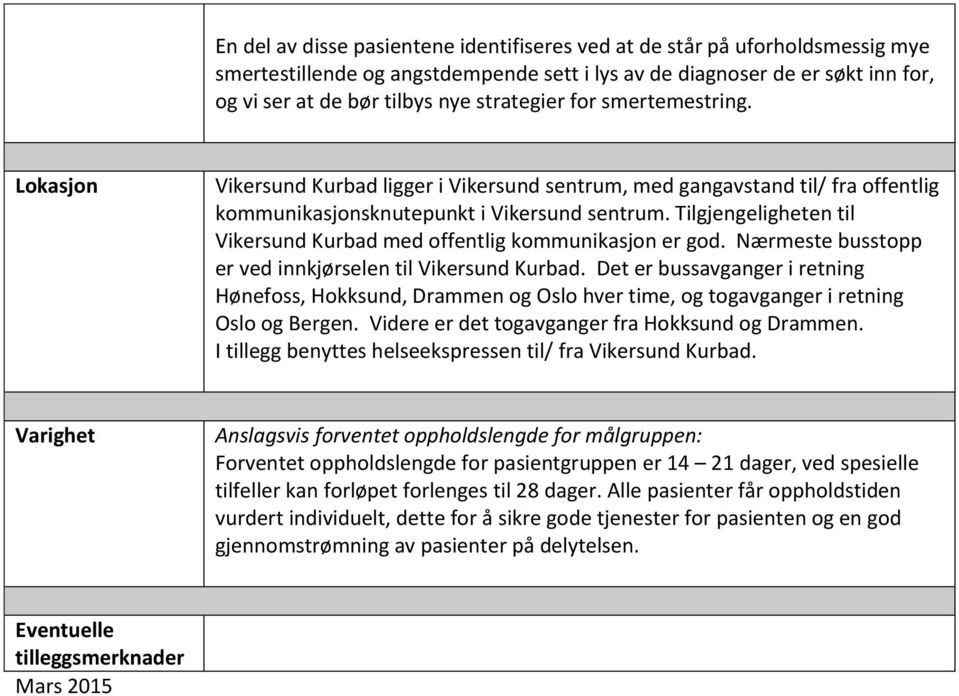 Tilgjengeligheten til Vikersund Kurbad med offentlig kommunikasjon er god. Nærmeste busstopp er ved innkjørselen til Vikersund Kurbad.