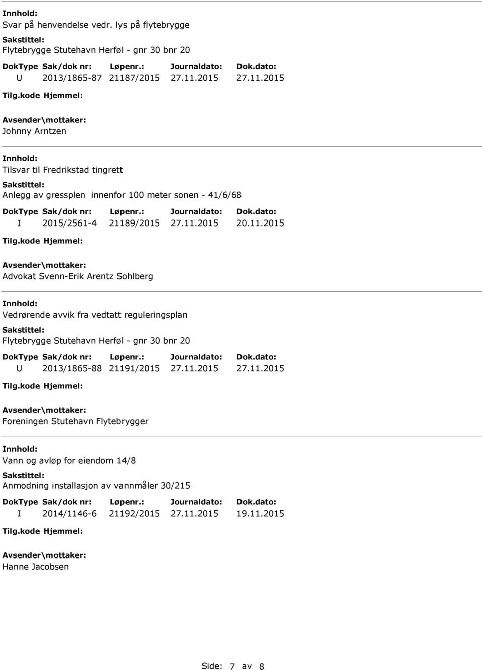 av gressplen innenfor 100 meter sonen - 41/6/68 2015/2561-4 2118