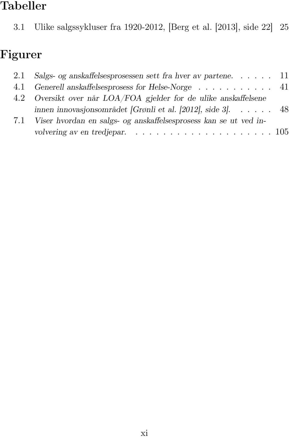 .......... 41 4.2 Oversikt over når LOA/FOA gjelder for de ulike anskaffelsene innen innovasjonsområdet [Grønli et al.