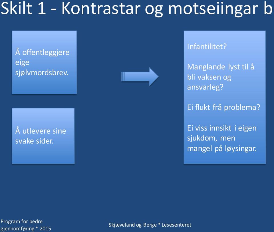 Manglande lyst til å bli vaksen og ansvarleg?