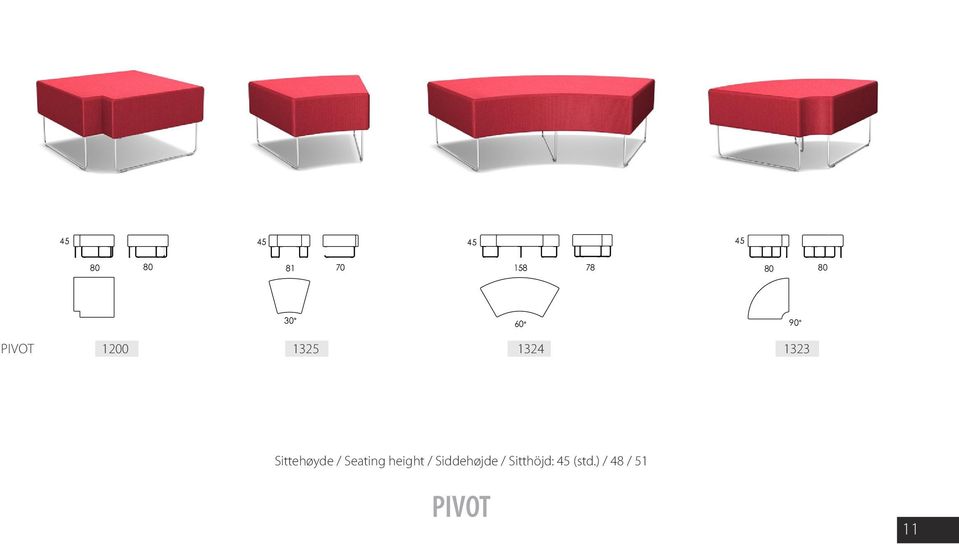 Sittehøyde / Seating height /