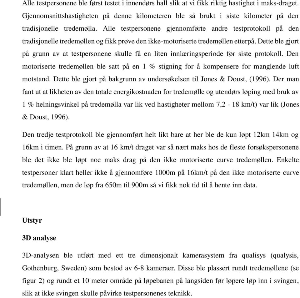 Alle testpersonene gjennomførte andre testprotokoll på den tradisjonelle tredemøllen og fikk prøve den ikke-motoriserte tredemøllen etterpå.