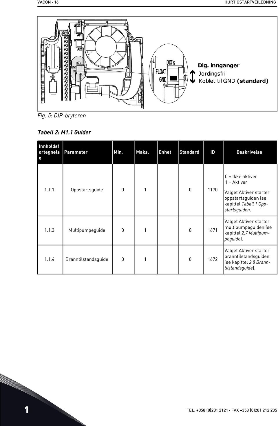 Valget Aktiver starter multipumpeguiden (se kapittel 2.7 Multipumpeguide). Valget Aktiver starter branntilstandsguiden (se kapittel 2.