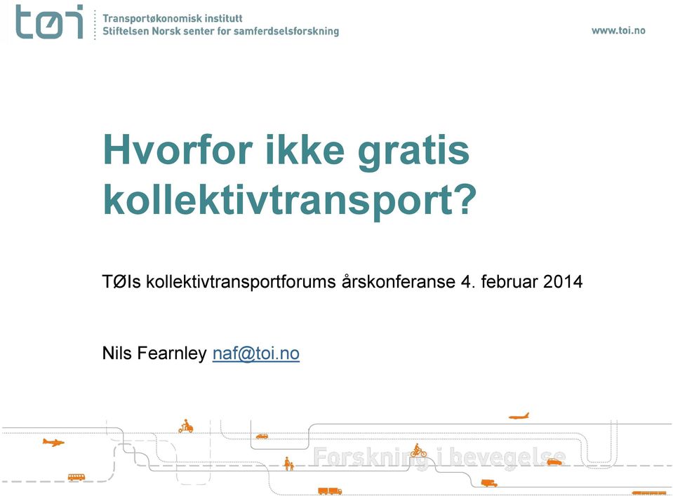 TØIs kollektivtransportforums