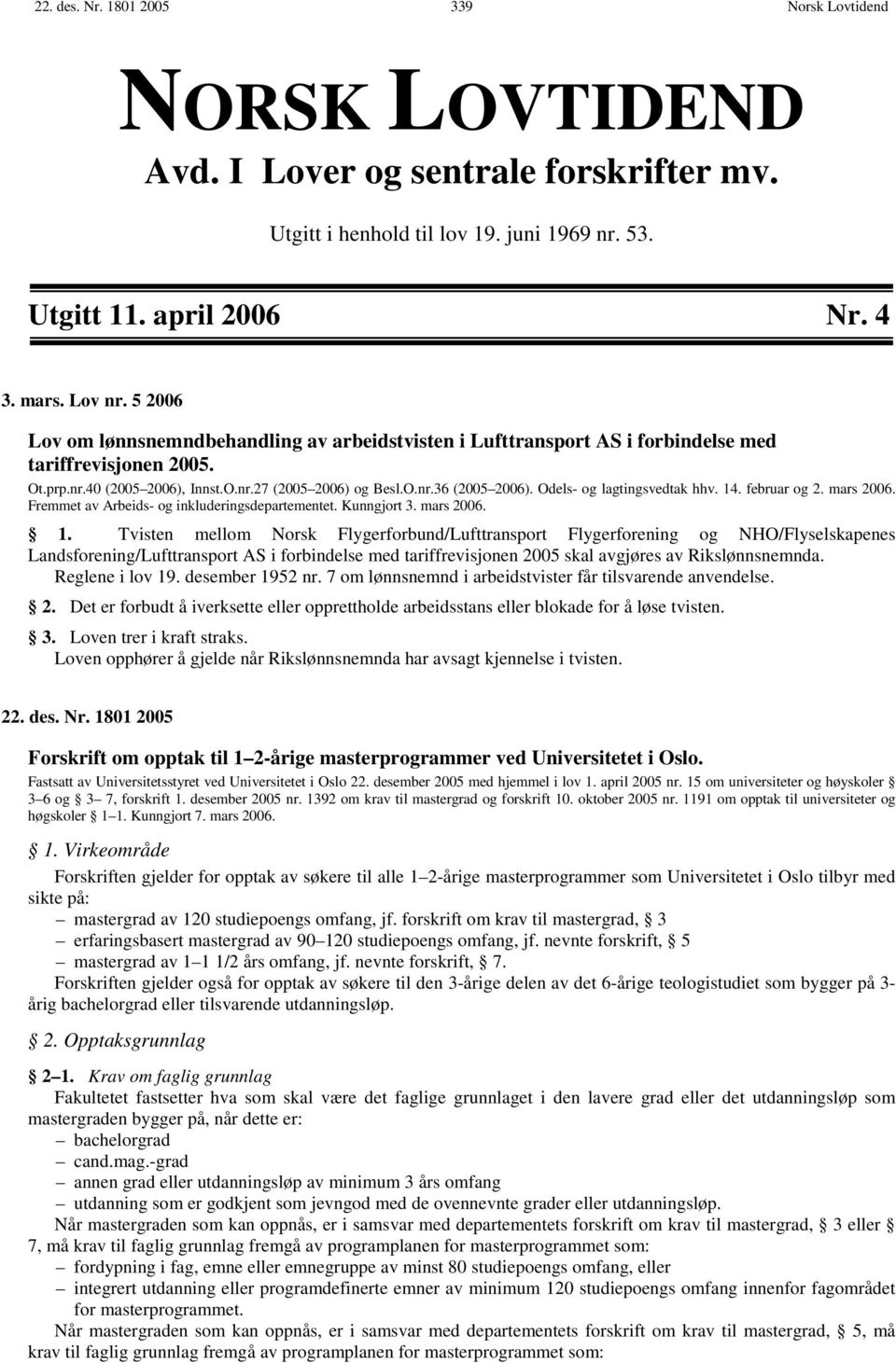 Odels- og lagtingsvedtak hhv. 14