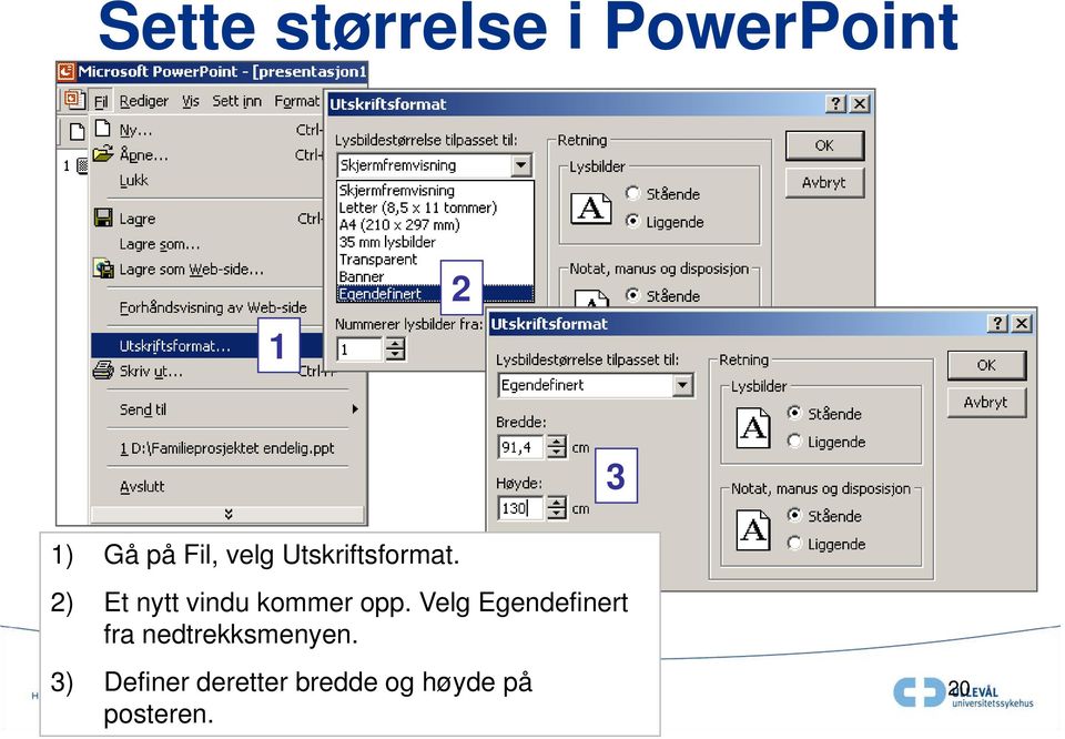 2) Et nytt vindu kommer opp.