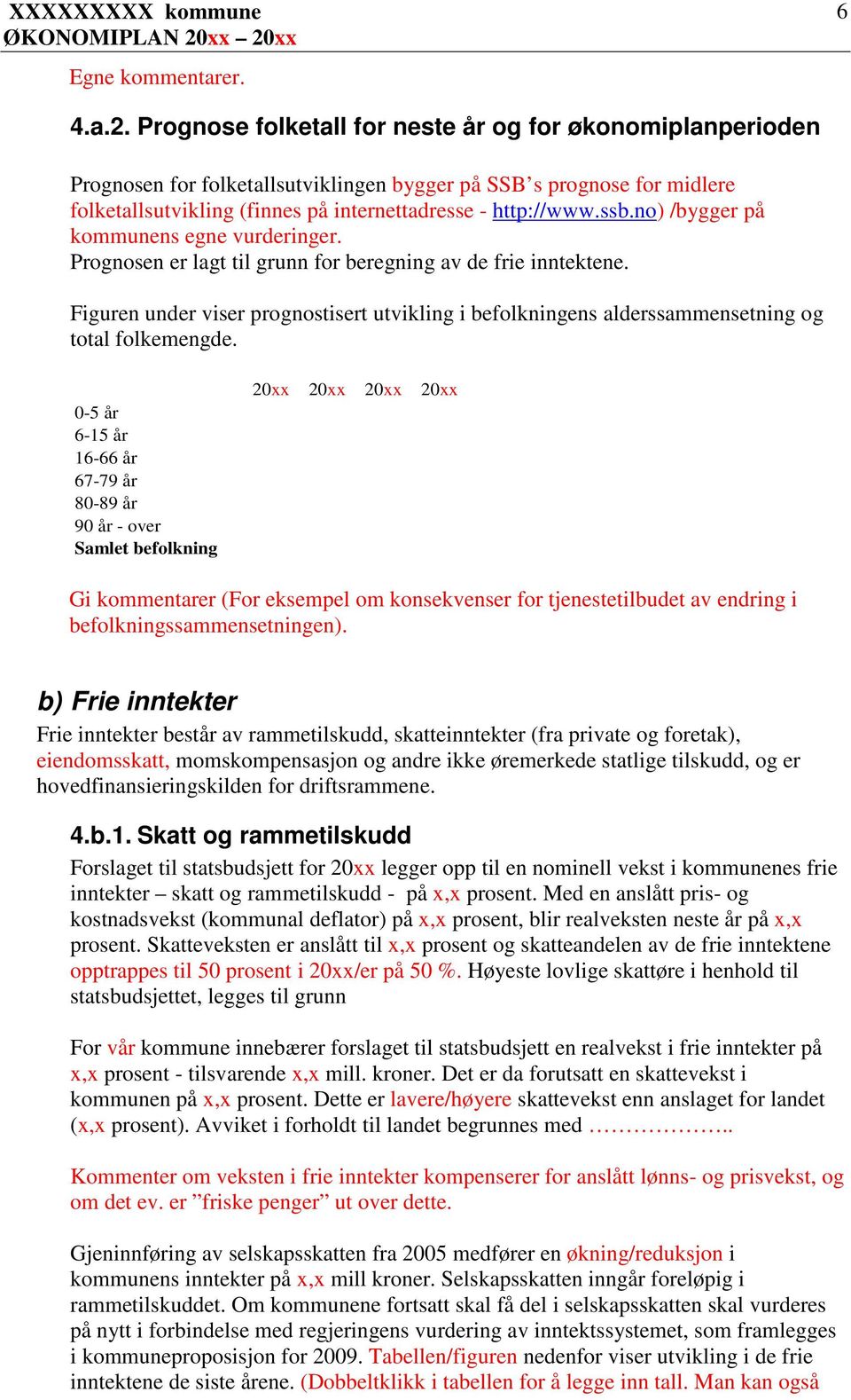 no) /bygger på kommunens egne vurderinger. Prognosen er lagt til grunn for beregning av de frie inntektene.