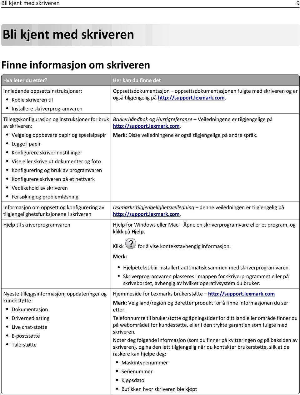 papir Konfigurere skriverinnstillinger Vise eller skrive ut dokumenter og foto Konfigurering og bruk av programvaren Konfigurere skriveren på et nettverk Vedlikehold av skriveren Feilsøking og