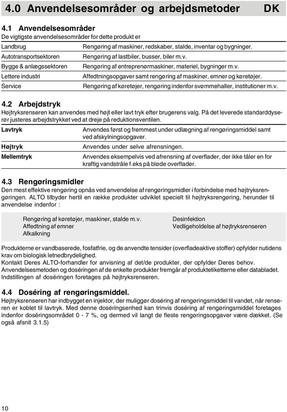 inventar og bygninger. Rengøring af lastbiler, busser, biler m.v. Rengøring af entreprenørmaskiner, materiel, bygninger m.v. Affedtningsopgaver samt rengøring af maskiner, emner og køretøjer.