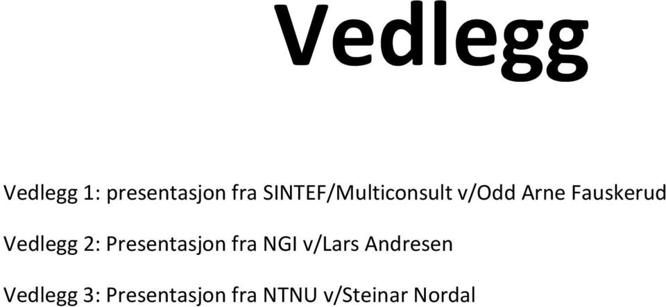 Vedlegg 2: Presentasjon fra NGI v/lars