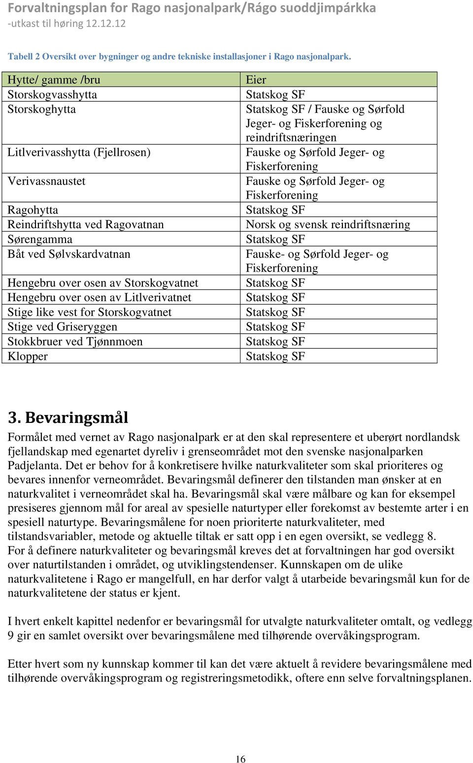 Storskogvatnet Hengebru over osen av Litlverivatnet Stige like vest for Storskogvatnet Stige ved Griseryggen Stokkbruer ved Tjønnmoen Klopper Eier Statskog SF Statskog SF / Fauske og Sørfold Jeger-