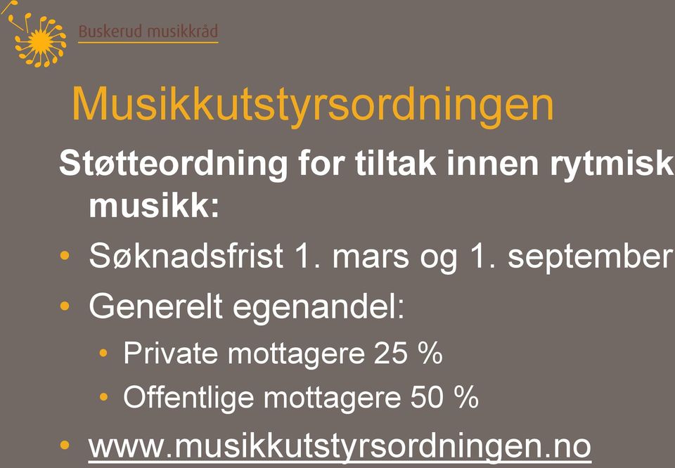 september Generelt egenandel: Private mottagere 25