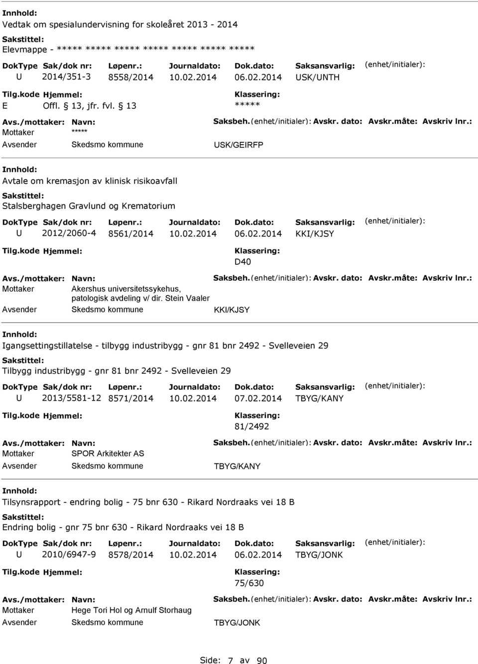 : Mottaker kershus universitetssykehus, patologisk avdeling v/ dir.