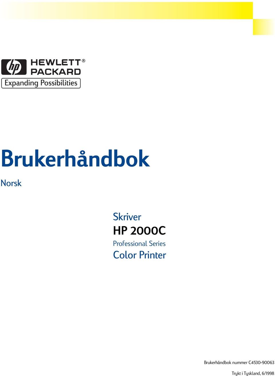 Printer Brukerhåndbok nummer