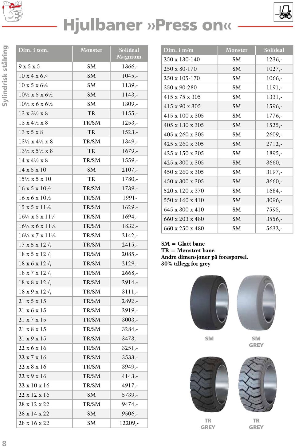 1523,- 13½ x 4½ x 8 TR/SM 1349,- 13½ x 5½ x 8 TR 1679,- 14 x 4½ x 8 TR/SM 1559,- 14 x 5 x 10 SM 2107,- 15½ x 5 x 10 TR 1780,- 16 x 5 x 10½ TR/SM 1739,- 16 x 6 x 10½ TR/SM 1991-15 x 5 x 11¼ TR/SM