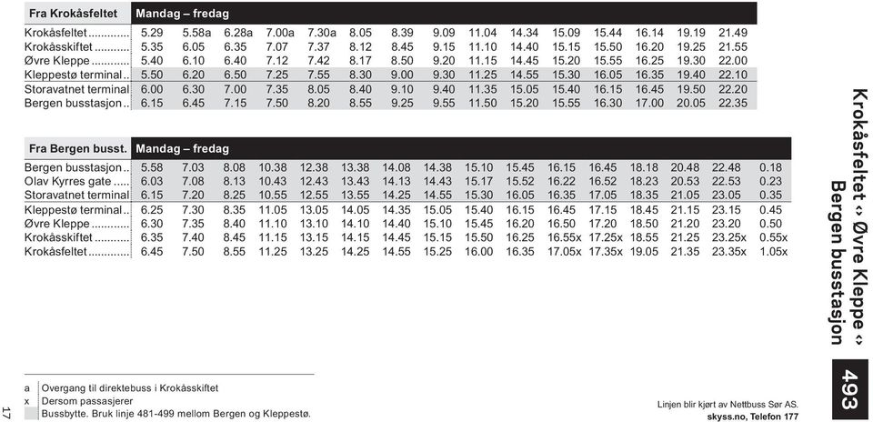 25 14.55 15.30 16.05 16.35 19.40 22.10 Storavatnet terminal 6.00 6.30 7.00 7.35 8.05 8.40 9.10 9.40 11.35 15.05 15.40 16.15 16.45 19.50 22.20 Bergen busstasjon... 6.15 6.45 7.15 7.50 8.20 8.55 9.25 9.