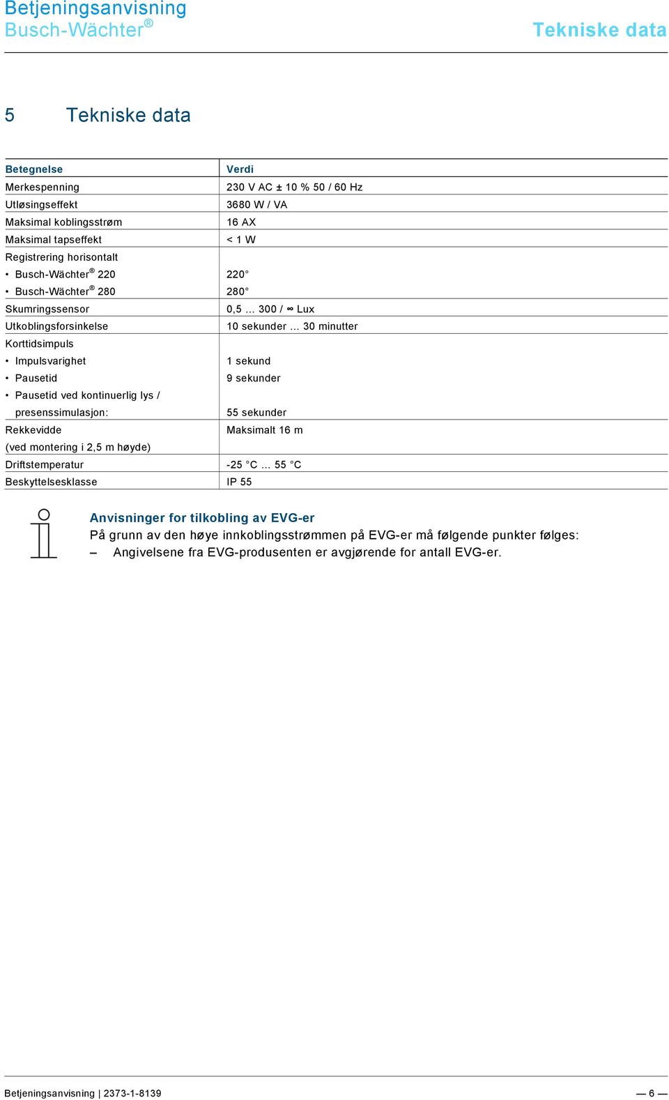 9\mod_1268898668093_0.docx @ 160802 @ 221 @ 1 Busch-Wächter Tekniske data Pos: 23 /#Neustruktur#/Online-Dokumentation (+KNX)/Überschriften (--> Für alle Dokumente <--)/1.