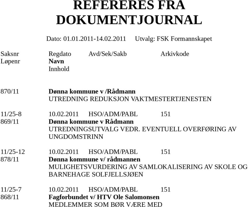 EVENTUELL OVERFØRING AV UNGDOMSTRINN 11/25-12 10.02.