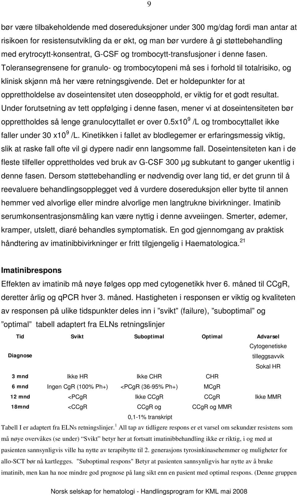 Det er holdepunkter for at opprettholdelse av doseintensitet uten doseopphold, er viktig for et godt resultat.