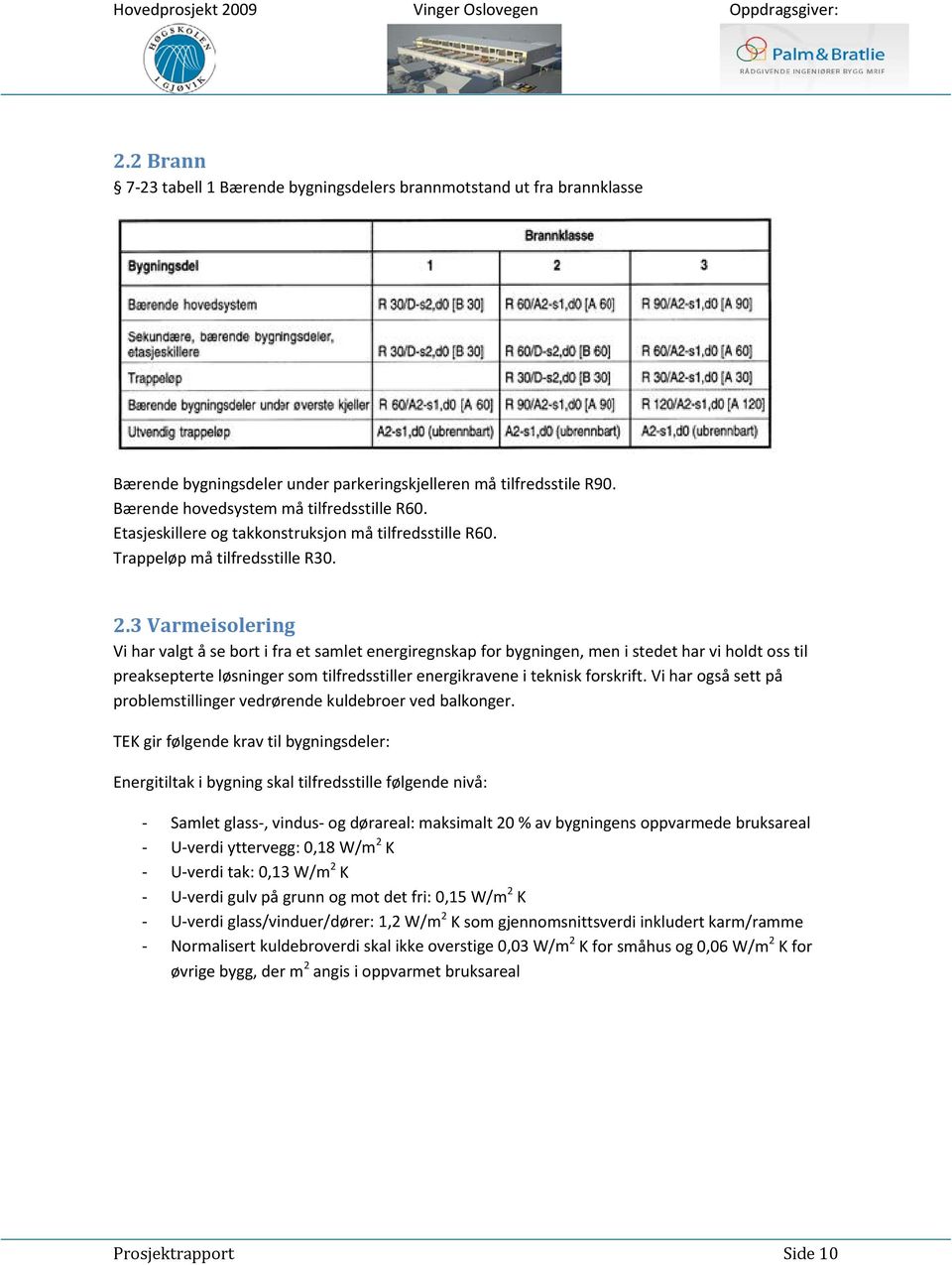 3 Varmeisolering Vi har valgt å se bort i fra et samlet energiregnskap for bygningen, men i stedet har vi holdt oss til preaksepterte løsninger som tilfredsstiller energikravene i teknisk forskrift.