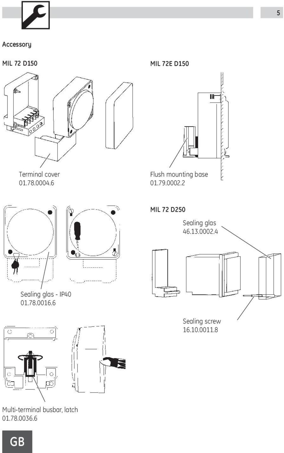 2 MIL 72 D250 Sealing glas 46.13.0002.