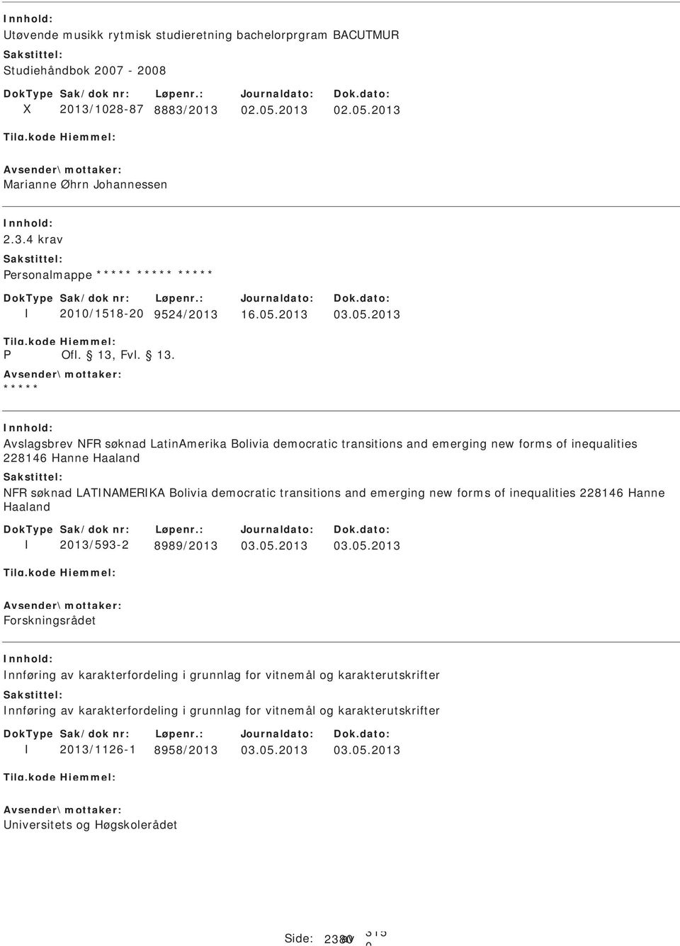 213 2.3.4 krav Personalmappe P 21/151