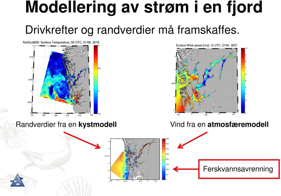 Randverdier fra en kystmodell