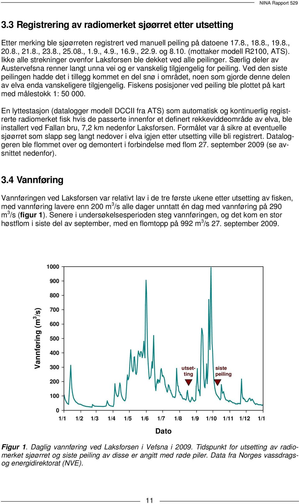 Særlig deler av Austervefsna renner langt unna vei og er vanskelig tilgjengelig for peiling.